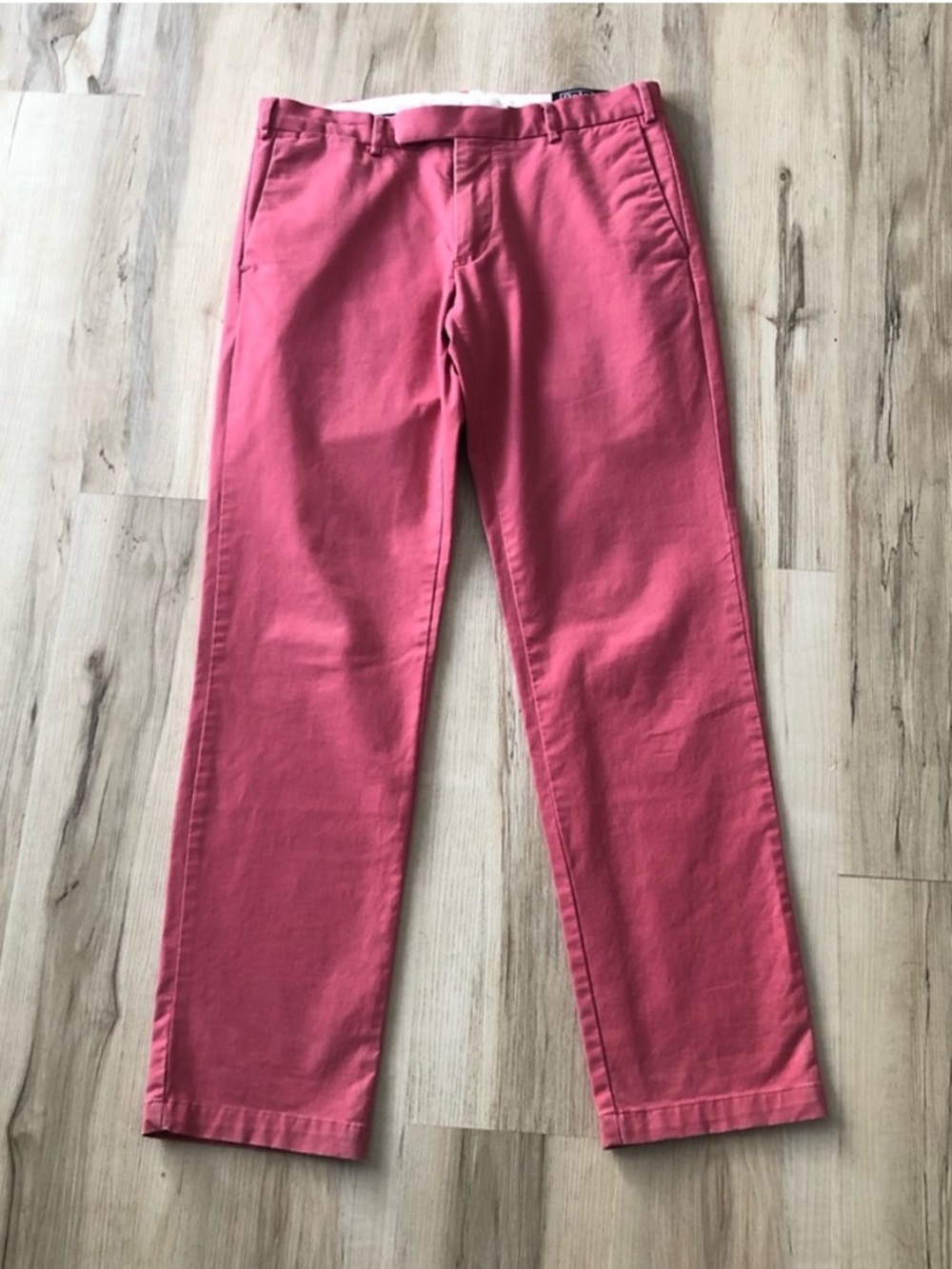 Polo Ralph Lauren Men's Pink Coral Cotton Chino Pants - Casual Straight Fit